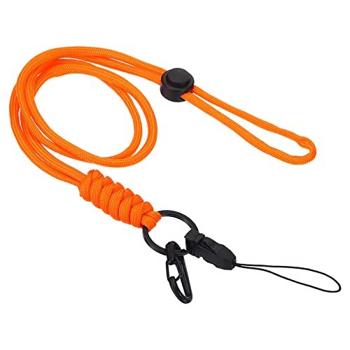 Neck Lanyard with Hook Adjustable Long Strap Orange — PATIKIL
