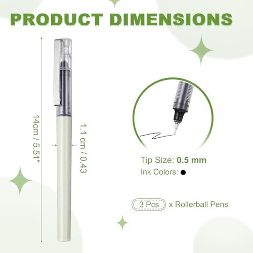 Needle Tip Pens Smooth Writing Gel Ink Quick Dry Black Ink view 2