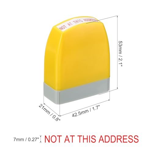 No At This Address Notice Stamp Self Inking Red Ink Office Stamps view 2