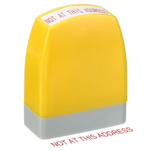 No At This Address Notice Stamp Self Inking Red Ink Office Stamps — PATIKIL
