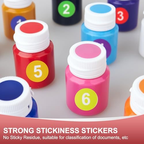Number 2 Circle Stickers Self-Adhesive Number Label 500 Label/Roll, Round view 4