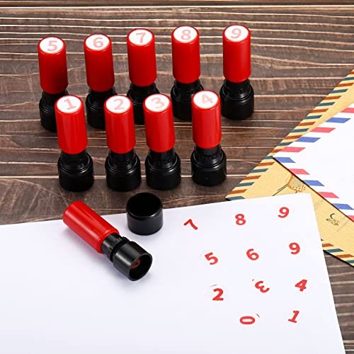 Number Stamps Self Inking, Numeral 3 7mm Number Ink Stamp view 5