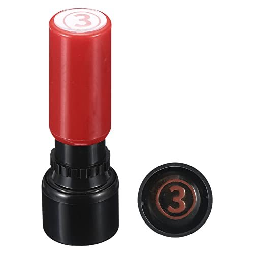 Number Stamps Self Inking, Numeral 3 7mm Number Ink Stamp — PATIKIL