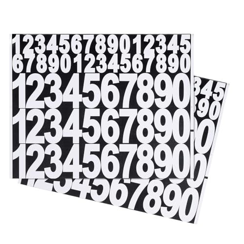 Number Stickers 1 Inch 2 Inch, 10 Sheets Waterproof Self Adhesive Mailbox — PATIKIL