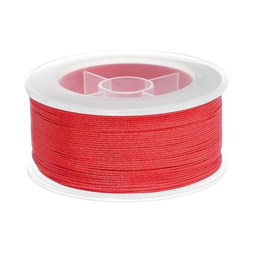 Nylon Cord 0.02"(0.6mm) x 109 Yards Braided String Red — PATIKIL