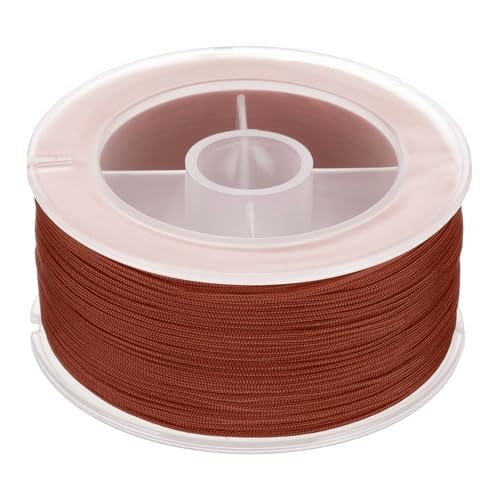 Nylon Cord 0.8mm x 71 Yards Bracelet Braided String Light Brown, Braided — PATIKIL