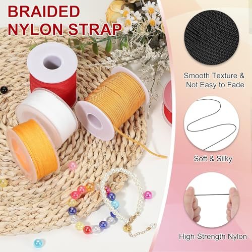 Nylon Cord 1mm x 109 Yards Bracelet Braided String Black, Braided Nylon view 3