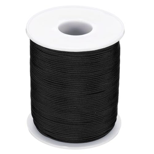 Nylon Cord 1mm x 109 Yards Bracelet Braided String Black, Braided Nylon — PATIKIL