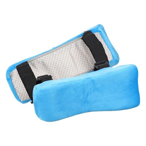 Office Chair Arm Pads 1Pair Office Chair Arm Cover 25x10x7cm Blue, Soft — PATIKIL