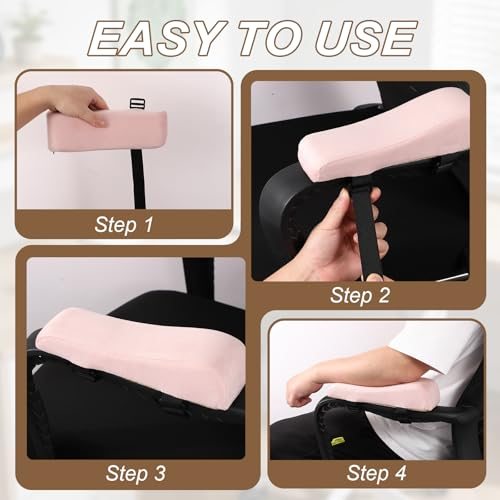 Office Chair Arm Pads 1Pair Office Chair Arm Cover 25x10x7cm Gray view 5