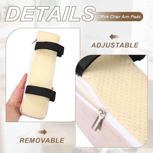 Office Chair Arm Pads 1Pair Office Chair Arm Cover 30x8x5cm Pink view 4