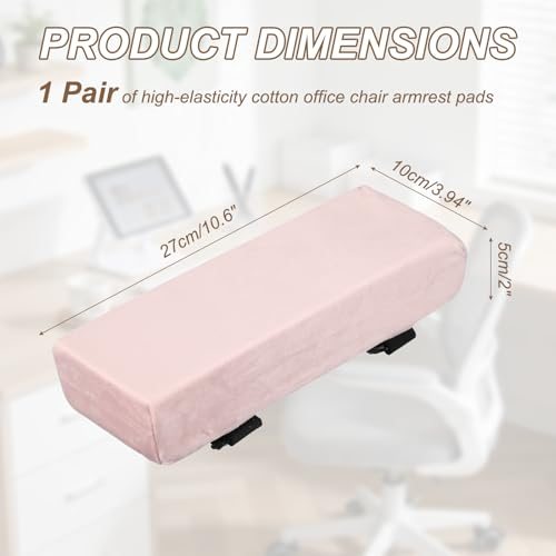 Office Chair Arm Pads 1Pair Office Chair Arm Cover Soft 27x10x5cm view 2