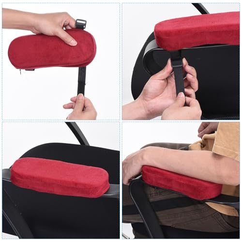 Office Chair Arm Pads, 2 pcs Office Chair Arm Cover, Soft Office Chair view 5