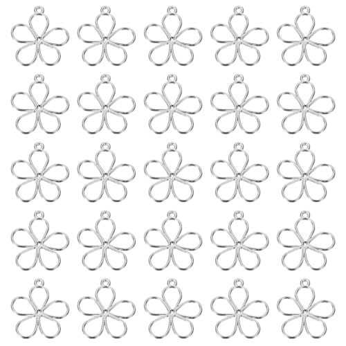 Open Bezels, Resin Bezels Pendants Flower Open Back Alloy Hollow Frame — PATIKIL