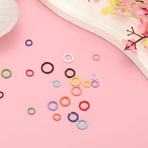 Open Jump Rings, 400 Pcs 6mm Round Ring Charm Loops Connector view 4