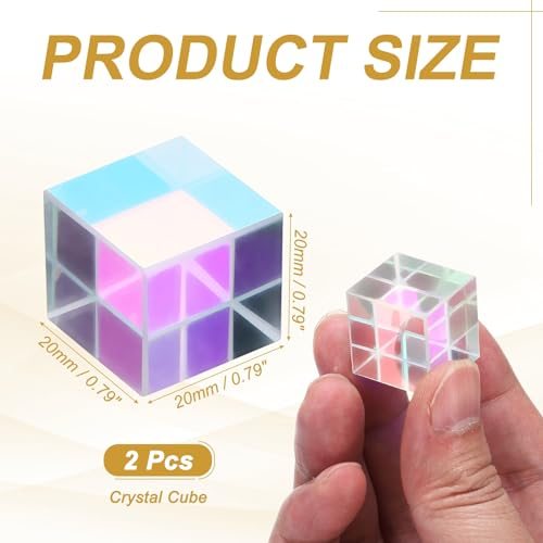 Optical Glass X-Cube Mini Glass Figurine Demonstrating Beam Splitting view 2
