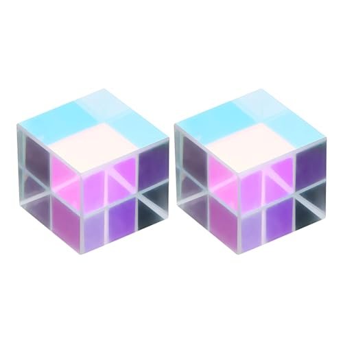Optical Glass X-Cube Mini Glass Figurine Demonstrating Beam Splitting — PATIKIL