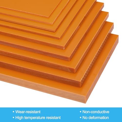 Orange Phenolic Sheet 100 x100x1mm Laminated Resin Plate 10pcs view 3