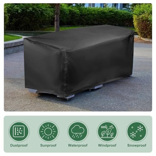 Outdoor Bench Cover, 210D Oxford Heavy Duty, 75"Lx26"Wx35"T view 4
