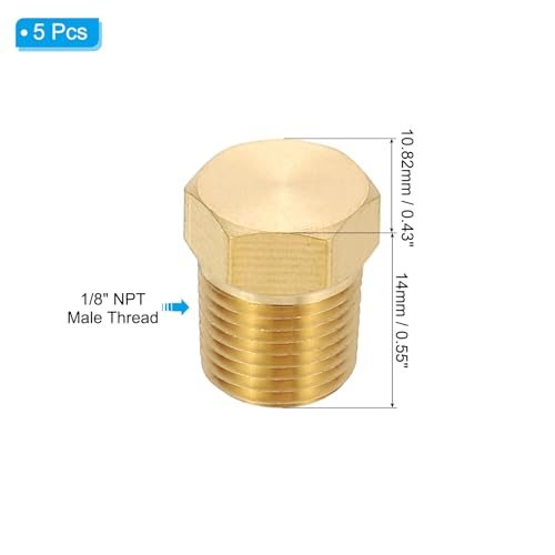 Outer Hex Thread Socket Plug Ends Sealing Tubing Fitting view 2
