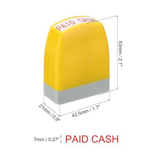 Paid Cash Time Notice Stamp Self Inking Red Ink Office Stamps Pre view 2
