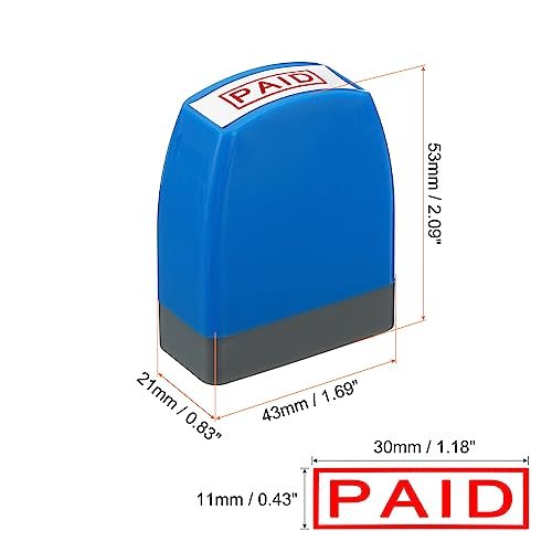 Paid Stamp Self Inking Red Ink Office Stamps Pre Inked, Message view 2