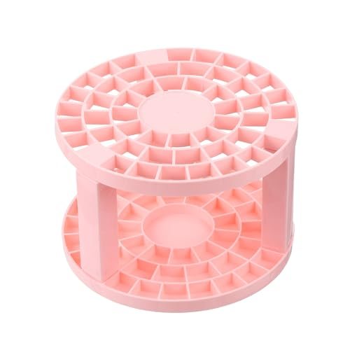 Paint Brush Holder, 49 Holes Plastic Paint Storage Desk Stand, Round view 3