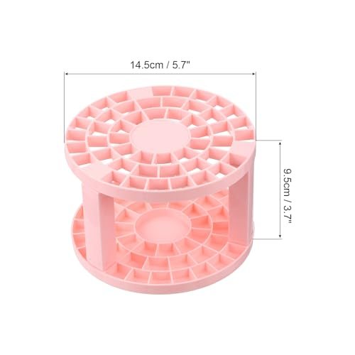 Paint Brush Holder, 49 Holes Plastic Paint Storage Desk Stand, Round view 2
