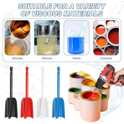 Paint Stirrers Paint Mixer Drill Attachment Epoxy Stirrer Resin Silicone view 5