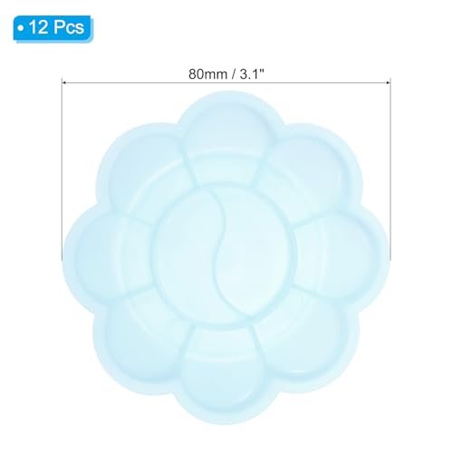 Paint Tray Palette, 3.1"/8cm Plastic Painting Palette Flower Shape view 2