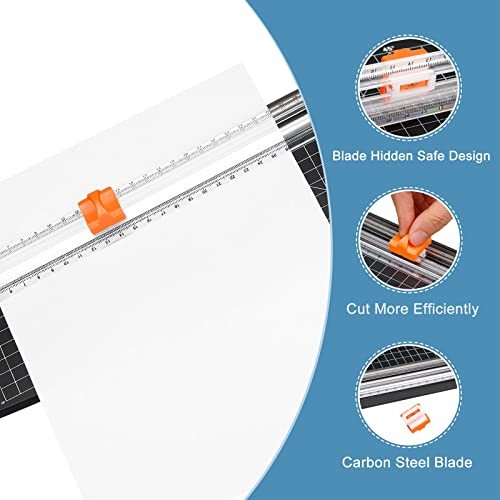 Paper Cutter A3 Stack Portable Paper Trimmer, 18" Length, 10-Sheet view 3