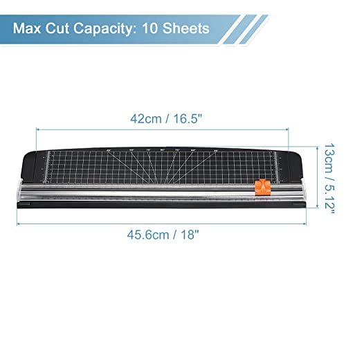 Paper Cutter A3 Stack Portable Paper Trimmer, 18" Length, 10-Sheet view 2