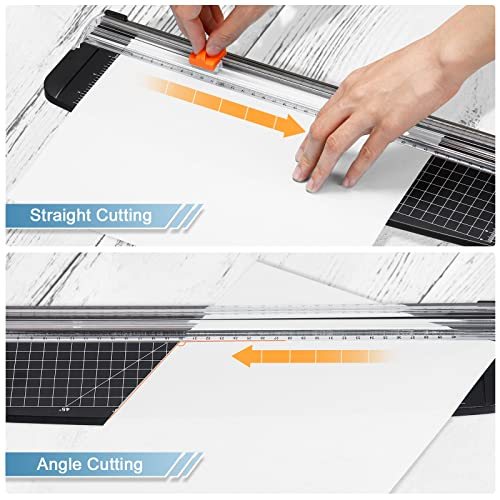 Paper Cutter A3 Stack Portable Paper Trimmer, 18" Length, 10-Sheet view 5