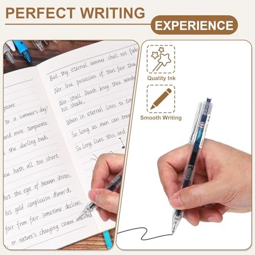 PATIKIL 0.5mm Gel Pens Dark Blue Gel Ink Medium Point, 10 Pack view 4