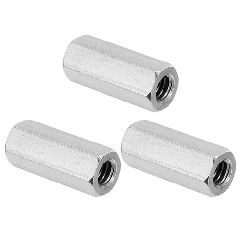PATIKIL 1/4"-20 UNC 304 Stainless Steel Hex Coupling Nuts, 3Pcs 1.18" — PATIKIL