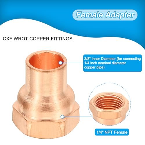 PATIKIL 1/4" Female Adapter Fitting view 3