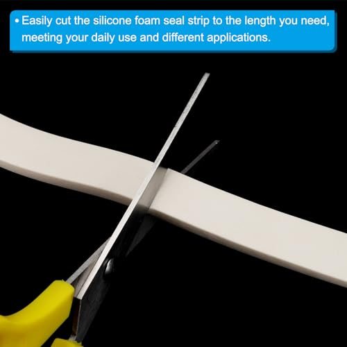 PATIKIL 1/5" Wx1/5 Tx16.4Ft Silicone Foam Seal Strip, High Density Square view 4