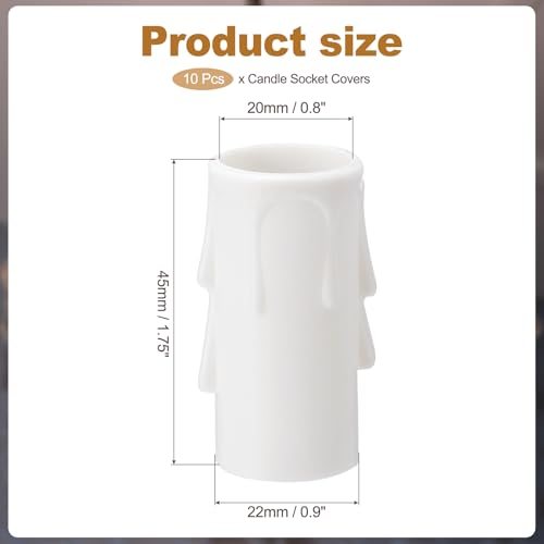 PATIKIL 1.75 Inch Tall Candle Covers Sleeves, 10Pcs Plastic E12 view 2
