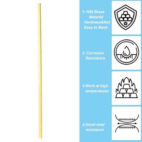 PATIKIL 1/8 x 5/16 x 12" H59 Brass Flat Bar, Solid Flat Mill Stock view 3