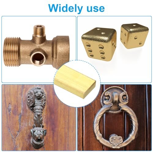 PATIKIL 1/8 x 5/16 x 12" H59 Brass Flat Bar, Solid Flat Mill Stock view 5