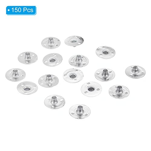 PATIKIL 14mm Metal Candle Wick Sustainer Tabs, 150 Pack Candle Wick Base view 3
