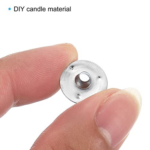 PATIKIL 14mm Metal Candle Wick Sustainer Tabs, 150 Pack Candle Wick Base view 5