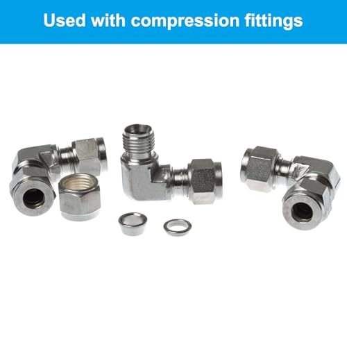 PATIKIL 18mm Tube OD 304 Stainless Steel Compression Tube Fitting Sleeve view 5