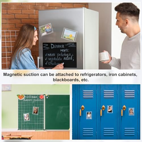 PATIKIL 2.36 x 3.54 Inch Acrylic Fridge Magnetic Frame, 5Pcs Mini Picture view 5