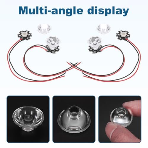 PATIKIL 20 Degree 20mm High Power LED Lens, 20 Pcs LED Reflector view 4