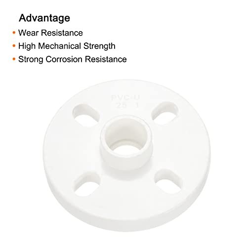 PATIKIL 25mm/1 Inch PVC Pipe Fitting, Flange Pipe Socket Coupling view 4