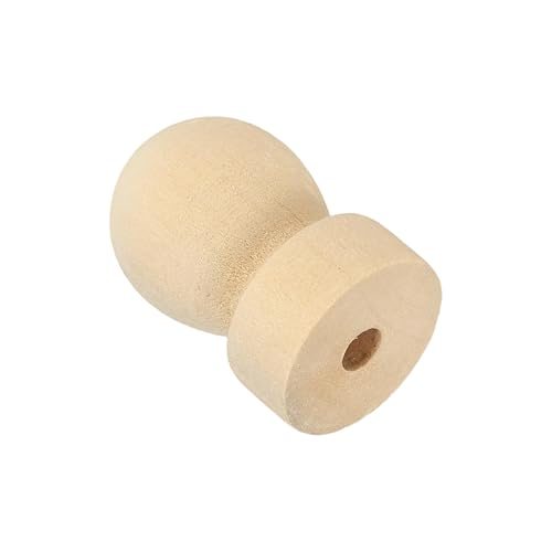 PATIKIL 25mm Stamp Wood Round Handle, Wooden Knobs Stamp Mounts Drawer view 3