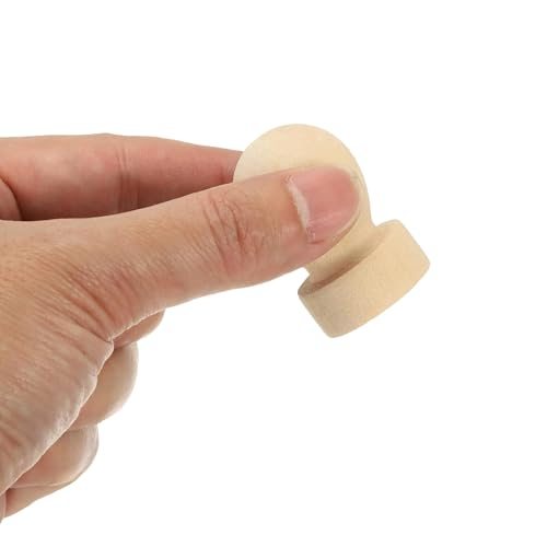 PATIKIL 25mm Stamp Wood Round Handle, Wooden Knobs Stamp Mounts Drawer view 4