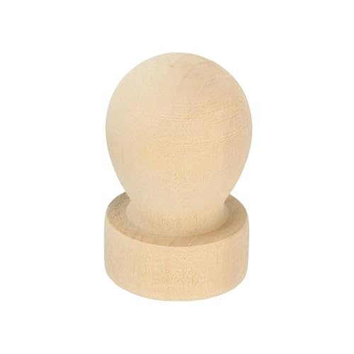 PATIKIL 25mm Stamp Wood Round Handle, Wooden Knobs Stamp Mounts Drawer — PATIKIL