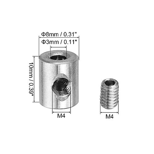 PATIKIL 3mm Hole Wire Rope Clips Set, 6 Pcs 304 Stainless Steel Single view 2